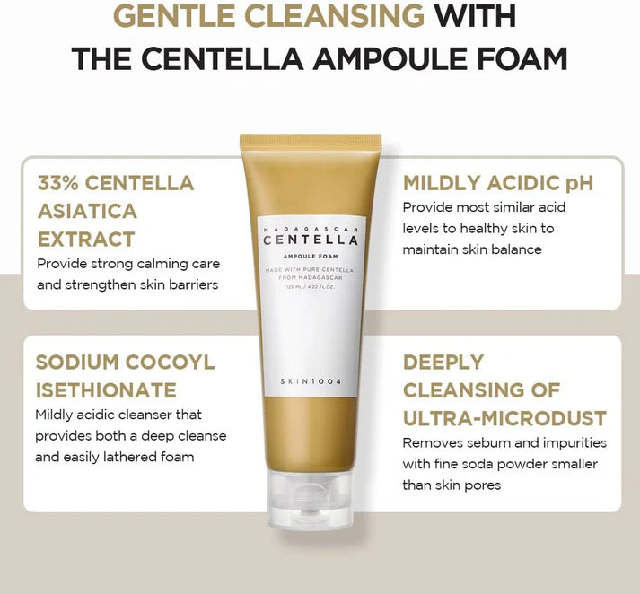 SKIN 1004 CENTELLA MADAGASCAR CENTELLA AMPOULE FOAM 4.22 FL.OZ 125ML