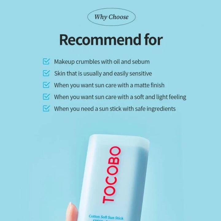 TOCOBO COTTON SOFT SUN STICK SPF50+ PA++++ – 19G
