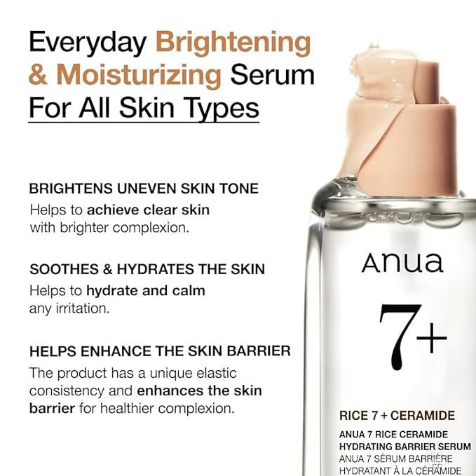 ANUA 7+ RICE CERAMIDE HYDRATING BARRIER SERUM 50ML