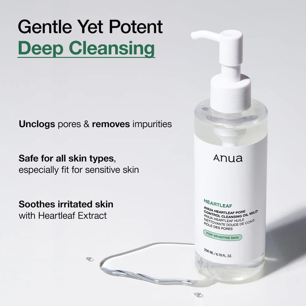 ANUA HEARTLEAF PORE CONTROL CLEANSING OIL MILD 200ML
