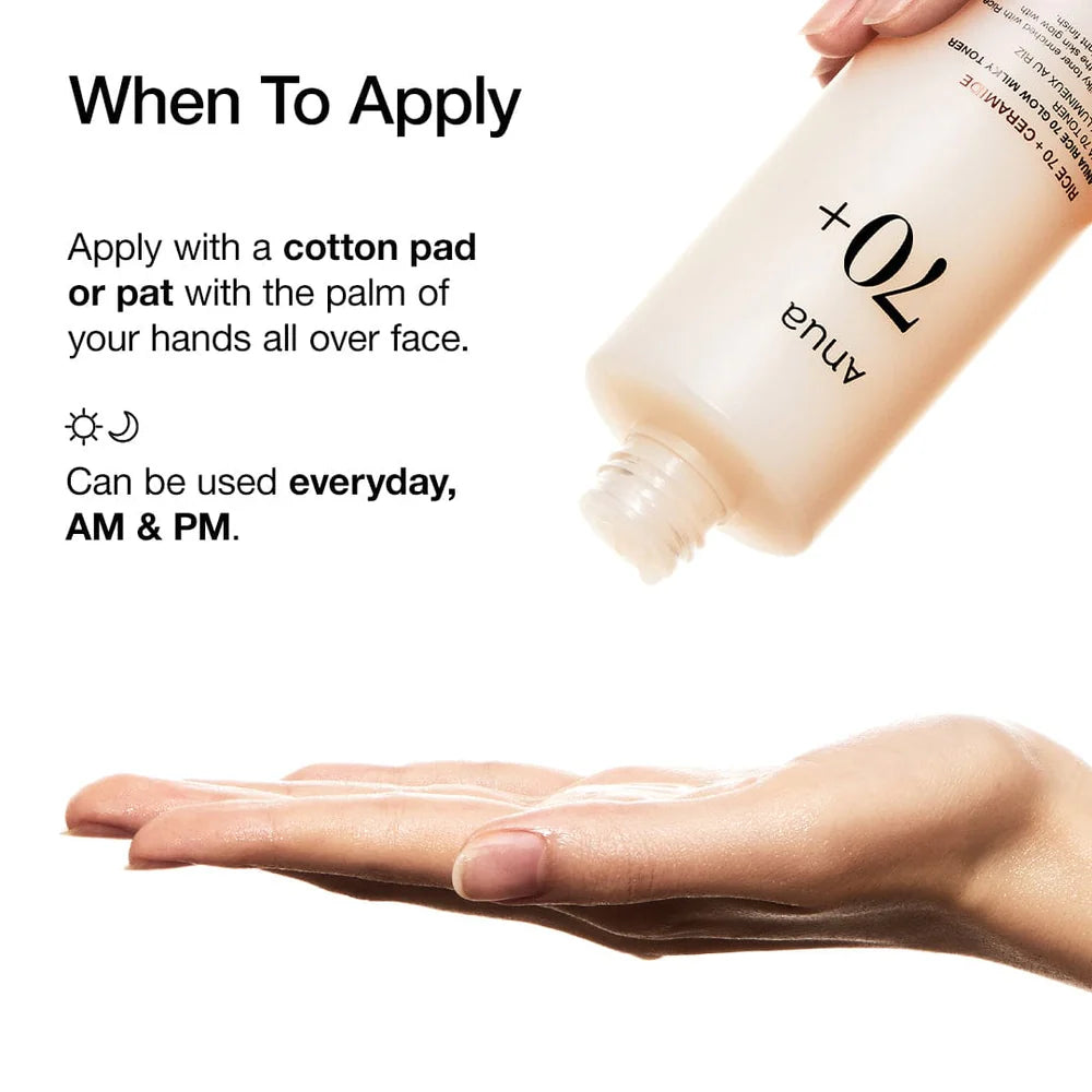 ANUA RICE 70 GLOW MILKY TONER 250ML